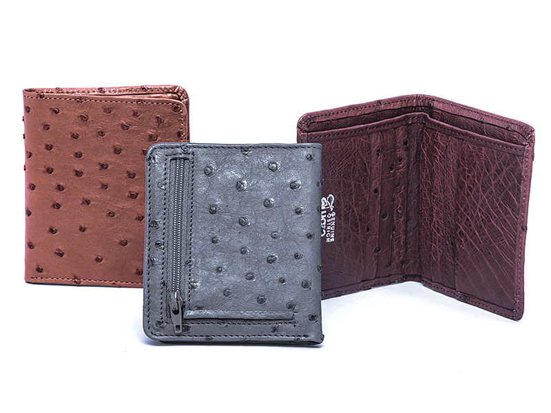 Mens Ostrich Leather Wallet