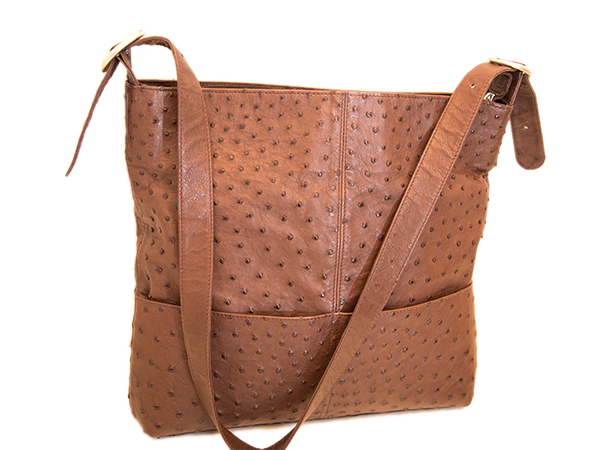 Francine Ostrich Leather Handbag