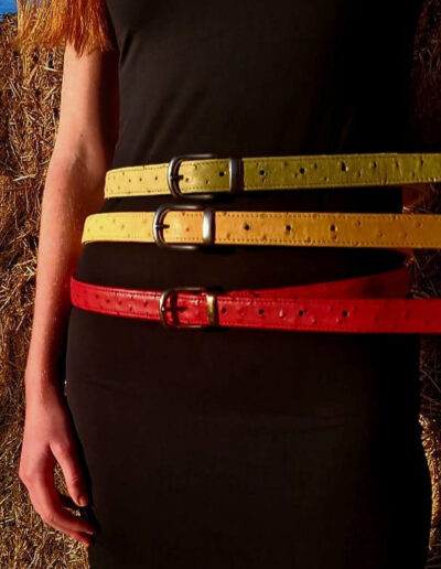 Karo Ostrich Leather Belts