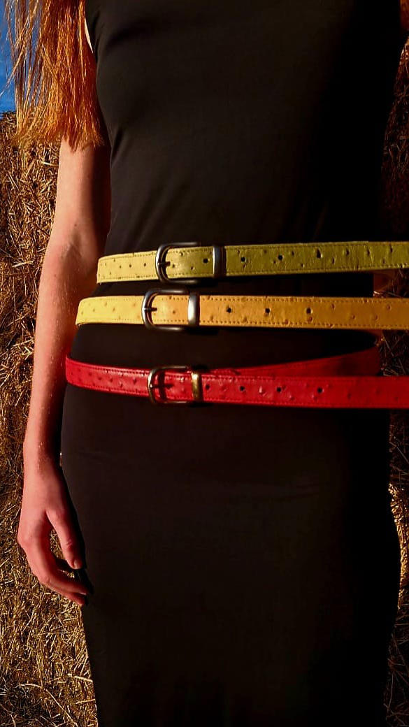 Karo Ostrich Leather Belts Ostrich Leather Belts